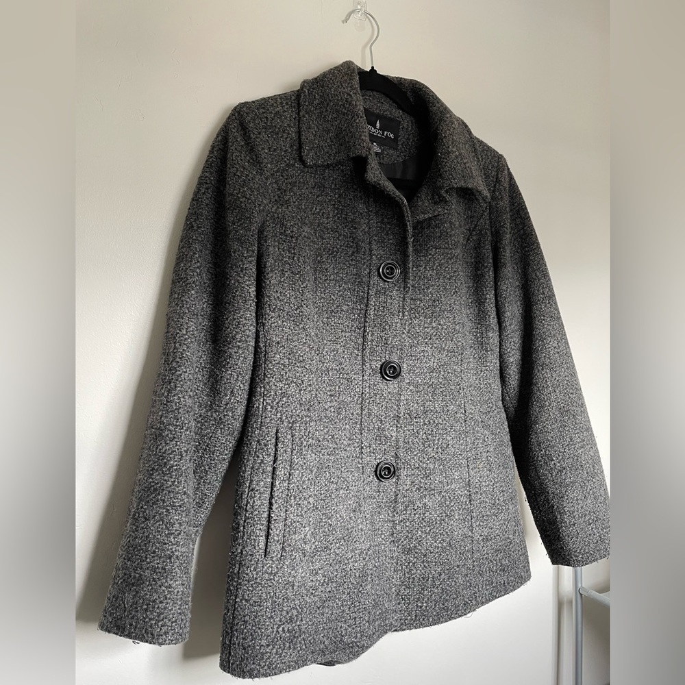 London Fog Tweed Pea coat